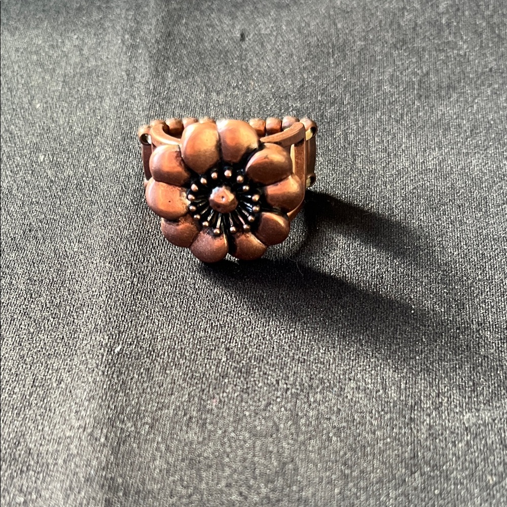 Vintage Floral Copper Ring
